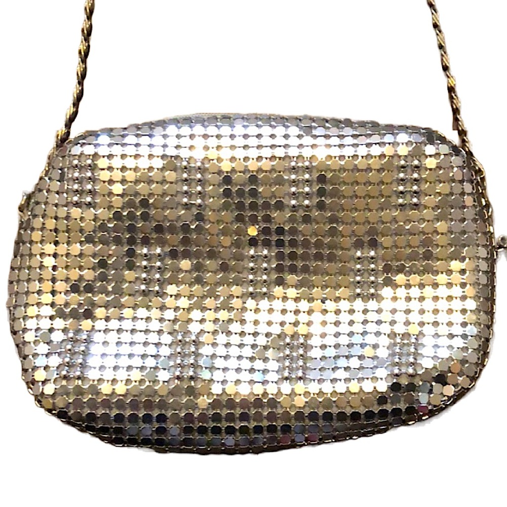 Silver Mesh Crossbody Bag